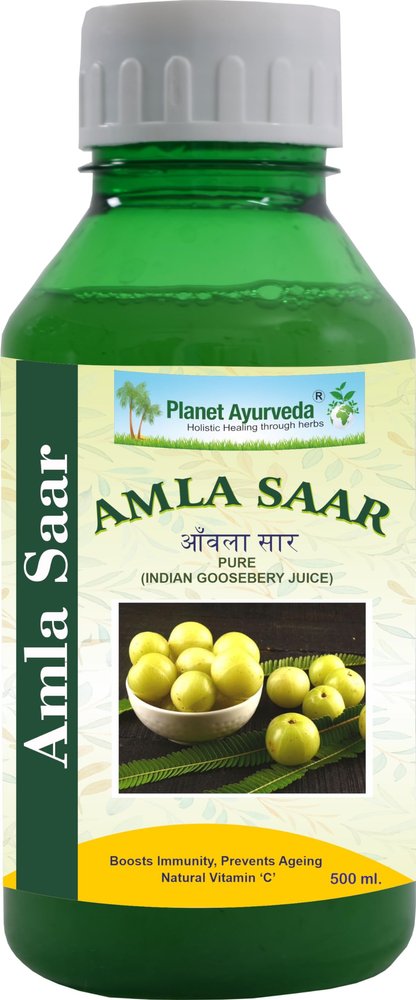 Planet Ayurveda Amla Juice, Cold Pressed, Natural Immune Booster and Digestive Aid, No Added Sugar, 500ML