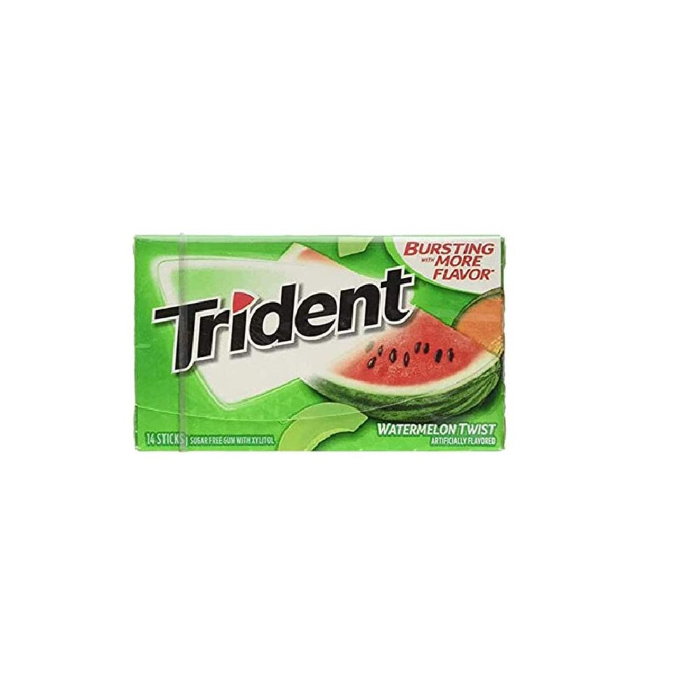Astonished Retail Trident Sugar Free Chewing Gum Watermelon Flavor 14 Sticks,26.6 G(Pack Of 1)