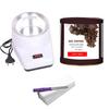 CUVLY Wax Kit Waxing Kit Wax Heater, Chocolate Wax(550 gm) Wax Strips 30 pc, Wax Spatula (Knife), Wax Machine, Wax Heater for Women (Pack of 4) (chocolate wax 550gm) view 1