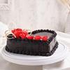 FlowerAura Delicious Silky Smooth Fresh Heart Shape Chocolate Cake Gift's For Birthday, Anniversary, Valentine's Day, Mother's Day, Christmas, Wedding (Same Day Delivery) (0.5Kg) view 3