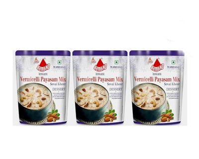 Bambino Instant Kheer Mix (Paysam Mix) Each 180 Gms X Pack of 3 (540 Gms)
