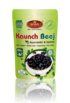 BNSN Raw Black Kaunch Seeds-100Gm |Mucuna Pruriens| Kala Kaunch Beej 100% Pure & Natural-100Gm
