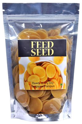 FEEDSEED Panipuri Ready to Fry Dry Golgappa Panipuri Puchka Packet Golgappa (1kg)