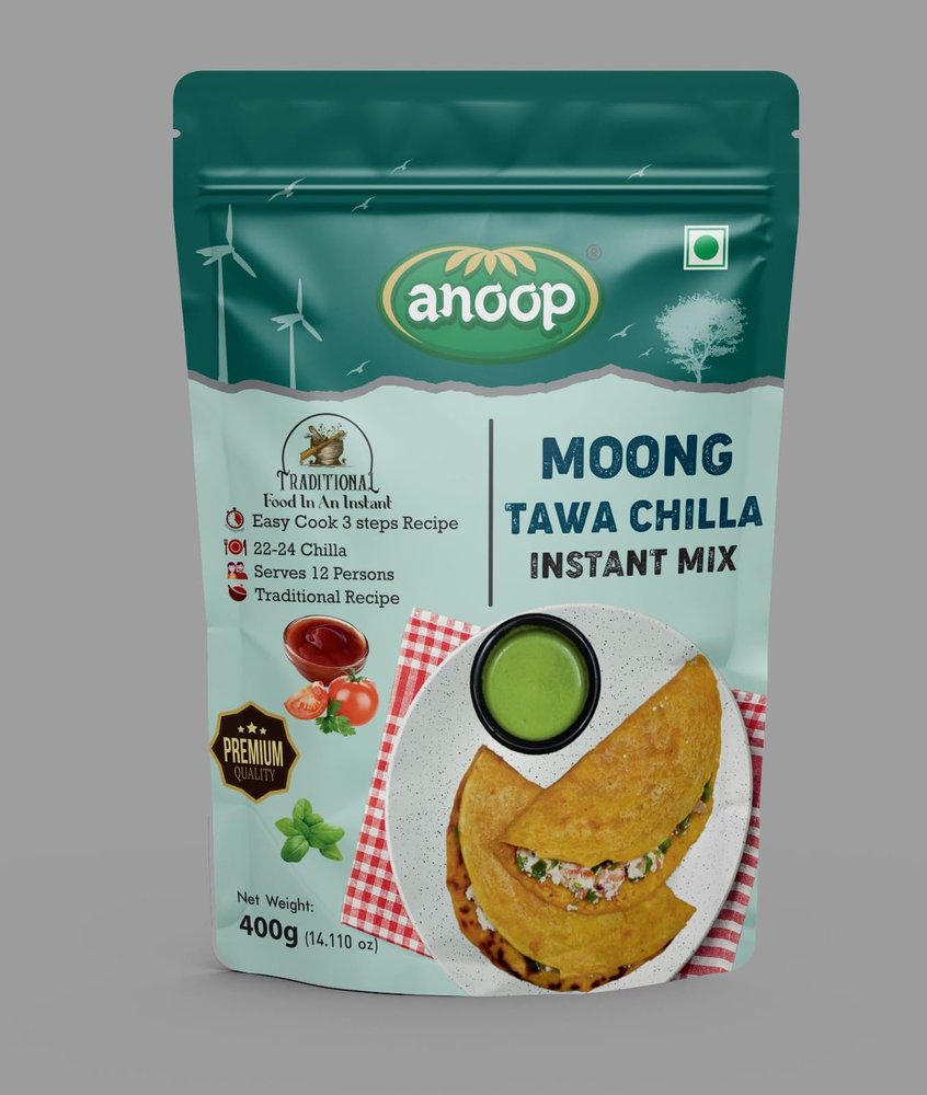 Anoop Moong Tawa Chilla Instant Mix (Pack of 4)