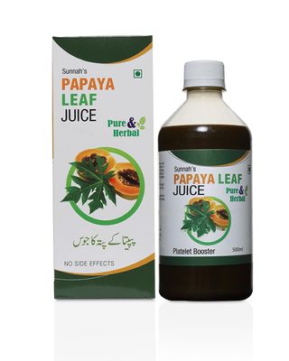 Papaya Leaf Juice - 500ml (Blood Platelets, Immunity Support, Digestion Aid and Fever Relief)