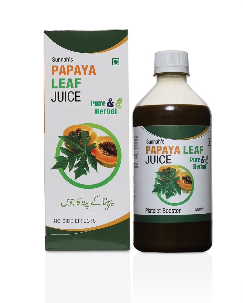 Papaya Leaf Juice - 500ml (Blood Platelets, Immunity Support, Digestion Aid and Fever Relief)