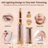 AELENCY Eyebrow Trimmer for Women, 2 in 1 Rechargeable Facial Hair Remover with Replaceable Heads, Professional Painless Personal Hair Removal Eyebrow Razor with Indicator Lights,trimmer (Pink) view 2
