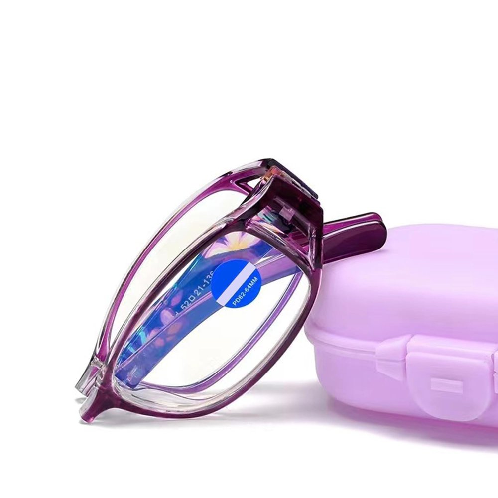 LensKandy Foldable Purple Full rim Reading glasses for Women | +2.00 | DRG24