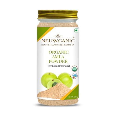 Neuwganic - Organic Amla Powder - India Organic and USDA Organic Certified - Indian Gooseberry - Amla Churna - 600 Gm