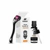 Nutrionz Organic Beard Growth Oil for Beard and Moustache Oil, 30 ml | Beard Oil for men | Non-Sticky, Light | Almond Oil, Aloe vera, Vitamin E | Shiny Nourished Beard Growth with derma roller 0.5 mm view 1