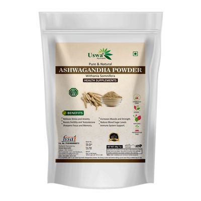 Uswa Ayurvedic Natural Ashwagandha Root Powder | 200gm | Support strength & energy, Extra Strength | Withania Somnifera |