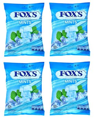 Astonished Retail Fox'S Crystal Clear Mints Candy Pouch, (90G X 4 Packs), 360 Gm