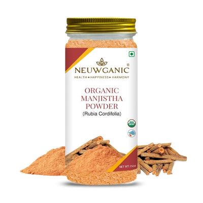 Neuwganic - Organic Manjistha Powder - Indian Madder - Manjistha Powder for Skin - 250 gm