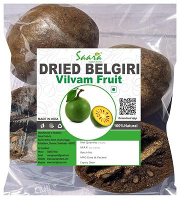 Saara HERBAL FRESH Dried Vilvam Palam, 800g, Belgiri fruit, Bael Fruit, Aegle marmelos, Bilva fruit, Kuvalam, Dried Wood Apple, Helpful In Cholesterol (Pack of 8 X 100g)