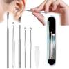 6in1 Ear Wax Cleaner - Ear Cleaner Tools Set with Storage Box - Ear Wax Remover Tool Kit with Ear Curette Cleaner and Spring Ear Buds Cleaner - 6 Pcs (Ear Cleaner 6Pcs) view 2