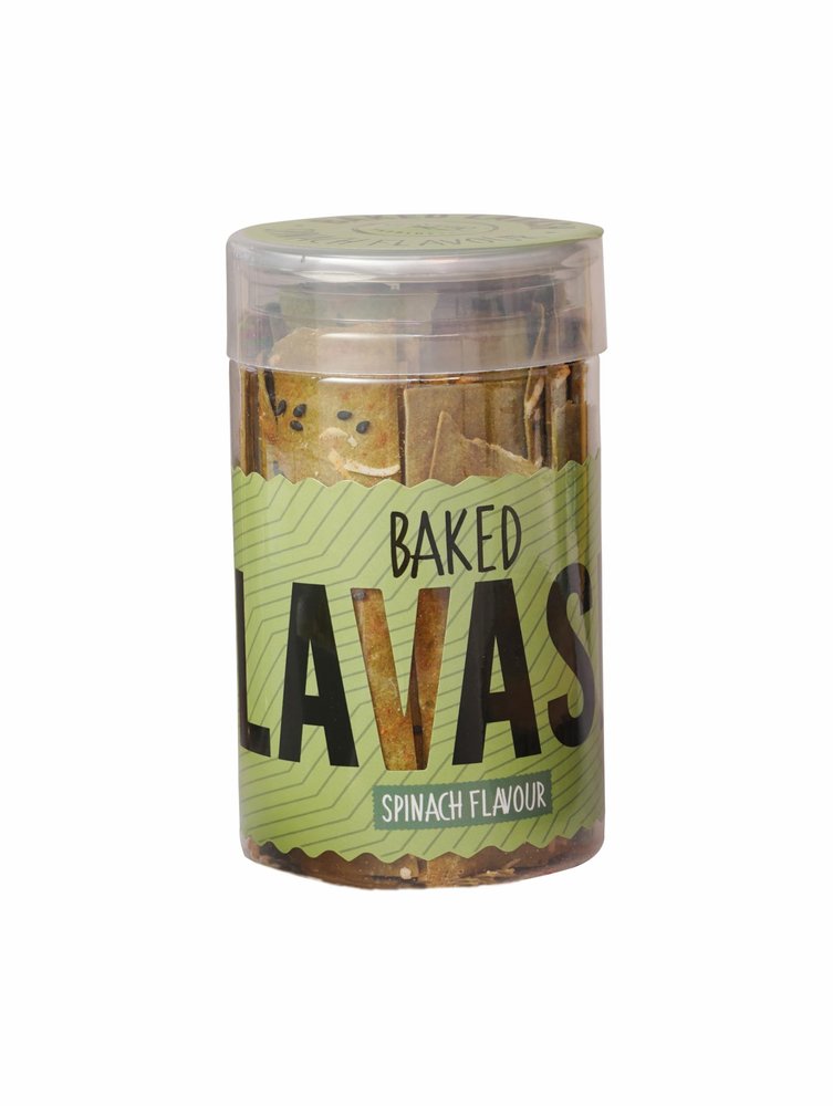 Unwrap Happiness Baked Lavash Bread Stick Spinach Flavour | Baked Snack Crackers | A Flavourful Crunchy, Crispy, Spicy Long Chips | Butter | Any Time Healthy Snack | 100 Grams