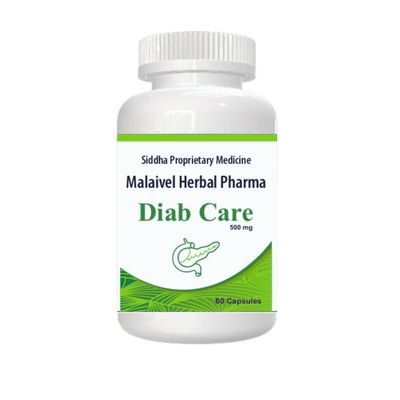 Diabetes Supplement Capsules with TamilNadu Herbs, Malaivel Diab Care, Natural Ingredients