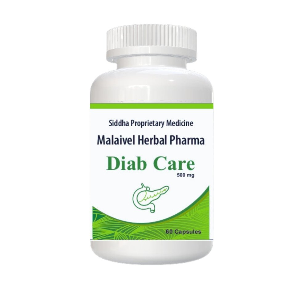 Diabetes Supplement Capsules with TamilNadu Herbs, Malaivel Diab Care, Natural Ingredients