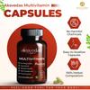 Aksvedas Multivitamin Capsule For Men And Women | Plant Based Natural Supplement For Energy Booster | Immunity Booster | Stamina Booster | (60 Multivitamin Tablets) view 2
