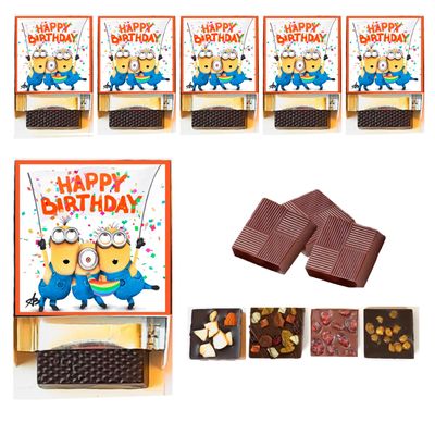 Expelite Unique Birthday Party Cartoon Return Gifts For Kids Children Girls Boys In Bulk|Set Pack Of 15|Minions|Party Favors Combo|Chocolate Gift Box For All Age Groups (15),250 Grams
