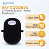 EcommerceHub Reusable Washable Sweat Pad, Pure Cotton Pad with Adjustable Strap, Fit to All, Sweat Absorb Pad, Underarms Sweat Protector, 1 Pair, Black Color view 2