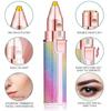 Facial Hair Removal for Women Man Electric Eyebrow Shaper Trimmer Eye Brow Hair Remover Perfect Painless Shaver Device Lady Face Razor Lip, Female Mustache Rechargeable Epilator (Rainbow) view 3