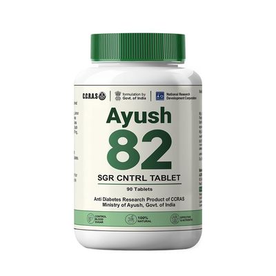 Ayush 82 SGR CNTRL Tablets | Research Product of CCRAS, Ministry of Ayush, Govt. of India, Control Blood Sugar Level Naturally (90 Tablets)