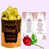 Midiron HandmadeChocolate Gift for Mothers Day |celebrate mother's day for gift |Grandma, anniversary, birthday for gift | Rose,Greeting, Chocolate bites 15 piecee view 1