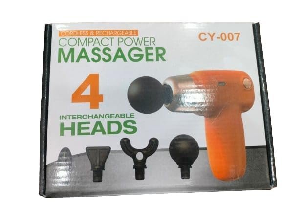 2 PCS Muscle Massager Gun for Pain Relief, 4 Massage Heads, CyberVibe Brand