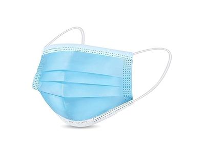 Acuron 3 Ply Ear Loop Style Surgical Face Masks With Built-in Nose Pin | ISO & CE Certified Soft Meltblown Layer Fabric Unisex Surgical Masks (Blue, Pack of 100)