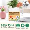 Honest Home 2 Ply Tissue Paper Napkins | 400 Pulls | 50 Pulls x 8 Boxes | Soft, Strong & Highly Absorbent | For Home & Dining Table Use view 2