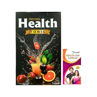 Ayurvedic Protonid Health tonic and Health Aim Capsule | Immunity boosts | Weight gainer | 450 ml+ 50caps
