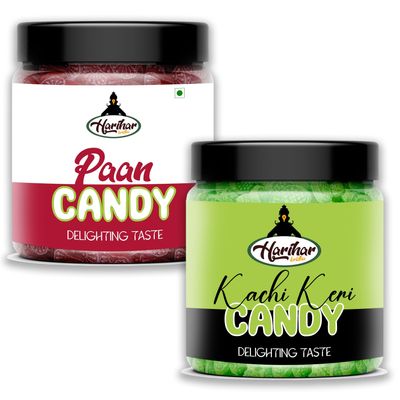 HARIHAR KRIDHA Candy Combo - Paan & Kachi Keri Flavors | Pack of 2 | Indian Vegetarian Sweets