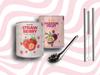 Zawaa Boba Tea Assorted Popping Boba Pearls  Passion Fruit & Strawberry | 300g Each (Pack of 2) | Bursting Bubble Tea Pearls view 1