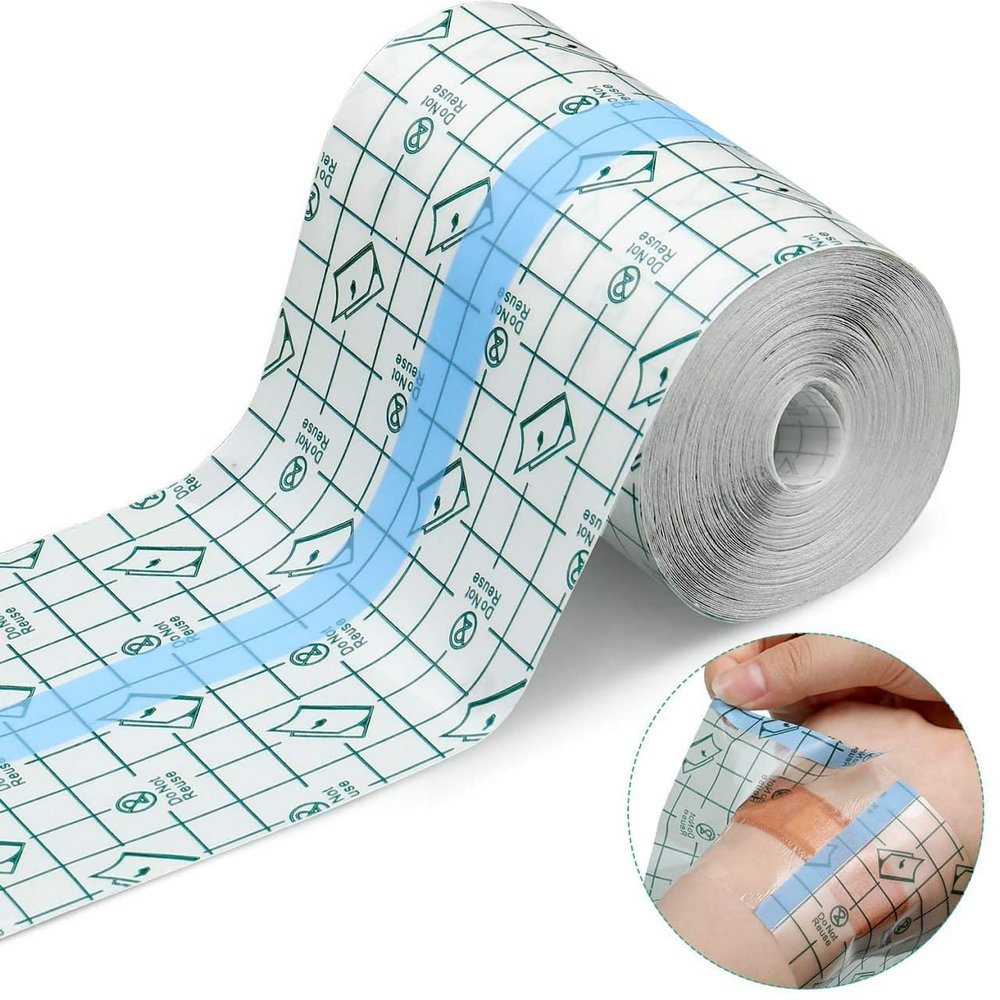 Abhaymart Freely Cut Transparent Stretch Adhesive Bandage Dressing PU Film Wound Waterproof Sticker Good for Wound Healing Both for people or Pets Dressing Pads Tattoo Aftercare Bandage