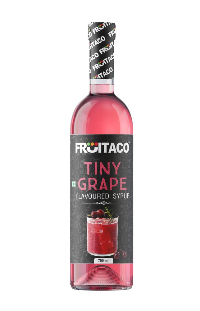Fruitaco Tiny Grape Syrup: Perfect Mixer For Enhancing Mocktails & Cocktails, Drinks, And Mojitos At Parties, Conveniently Packaged In A 750Ml Bottle For All Your Mixing Needs