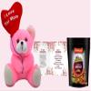 Midiron High in Protein & Boost Immunity |mother's day gift for mom, Aunty, Grandmother gift | Real Nuts | Gluten Free | California Almonds 100g Pack Pouch, Pink Teddy, Greeting Card view 1