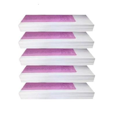 JACKENS Waxing Strips Kit for Normal Skin | Gel Wax Hair Removal for Women | Non-Woven Hair Removal Plain Waxing Strips | 120 GSM Thickness, Pack of 5-WHITE