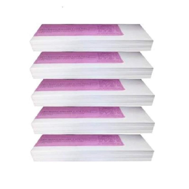 JACKENS Waxing Strips Kit for Normal Skin | Gel Wax Hair Removal for Women | Non-Woven Hair Removal Plain Waxing Strips | 120 GSM Thickness, Pack of 5-WHITE