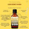 Alla's Posh Flavors Cheesemaking Liquid Rennet | 100% VEG | Make Mozzarella Burrata Cream Cheese from 1 Litre Milk | 3 drops per liter | 30ml Premium Glass Bottle | Lab Tested (30 ml x 2 Bottles) view 4