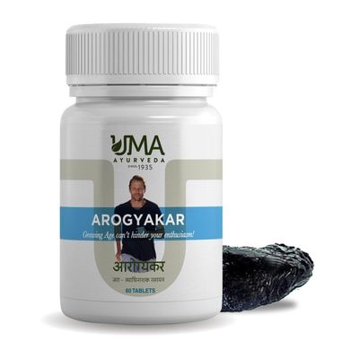 Uma Ayurveda Arogyakar Herbo-Mineral Tablet - Helpful in General Wellness | 60 Tablets