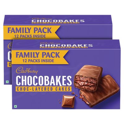 Cadbury Chocobakes ChocLayered Cakes, 228 g (Pack of 2)