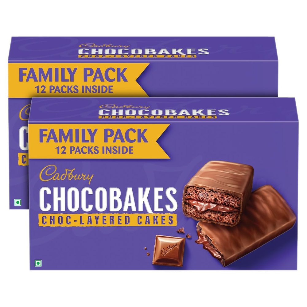 Cadbury Chocobakes ChocLayered Cakes, 228 g (Pack of 2)