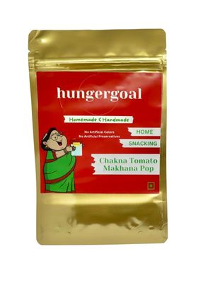 hungergoal Chakna Tomato Makhana Pop Flavoured Roasted Makhana | Healthy & Crispy Puffed Snacks | Rich in Nutrients | Fox Nut, Lotus Seeds, Phool Makhana | Crunchy & Healthy Snack | 50 Gram Pack of 3