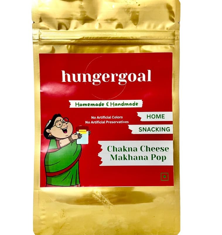 hungergoal Tangy Cheese Makhana Pop Flavoured Roasted Makhana | Healthy & Crispy Puffed Snacks | Rich in Nutrients | Fox Nut, Lotus Seeds, Phool Makhana | Crunchy & Healthy Snack | 50 Gram Pack of 5