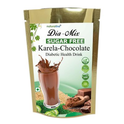 Dia-Mix Karela Chocolate Powder for Diabetes - 150g | Karela Powder | Xylitol sweetened | Bitter Gourd Powder for Diabetes | Maintains healthy Blood Sugar Level | Liver Cleanse, Support Healthy Heart | Rich in Antioxidants, Vitamins and Minerals | Di