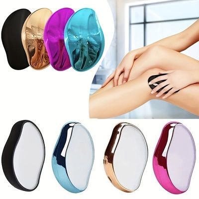 FXBAOJUNDA Magic Crystal Hair Eraser, Suitable for Men and Women Painless Exfoliating Crystal Hair Removal Tool, Magic Crystal Hair Remover for Legs and Back of Arms (Rose Red)