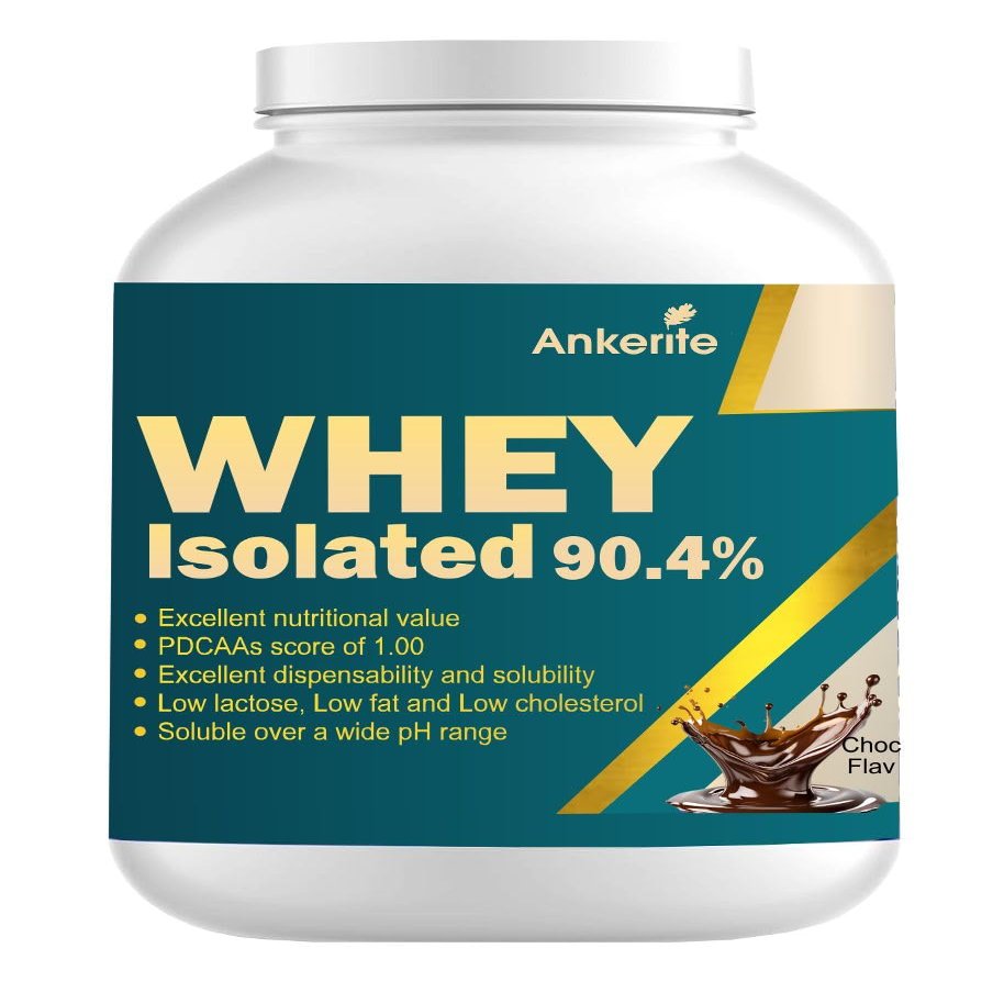 Ankerite Whey Isolate Protein Powder, Low Calorie, Gluten Free Protein Powder Supplement for Weight Gain and Muscle Building (907g)
