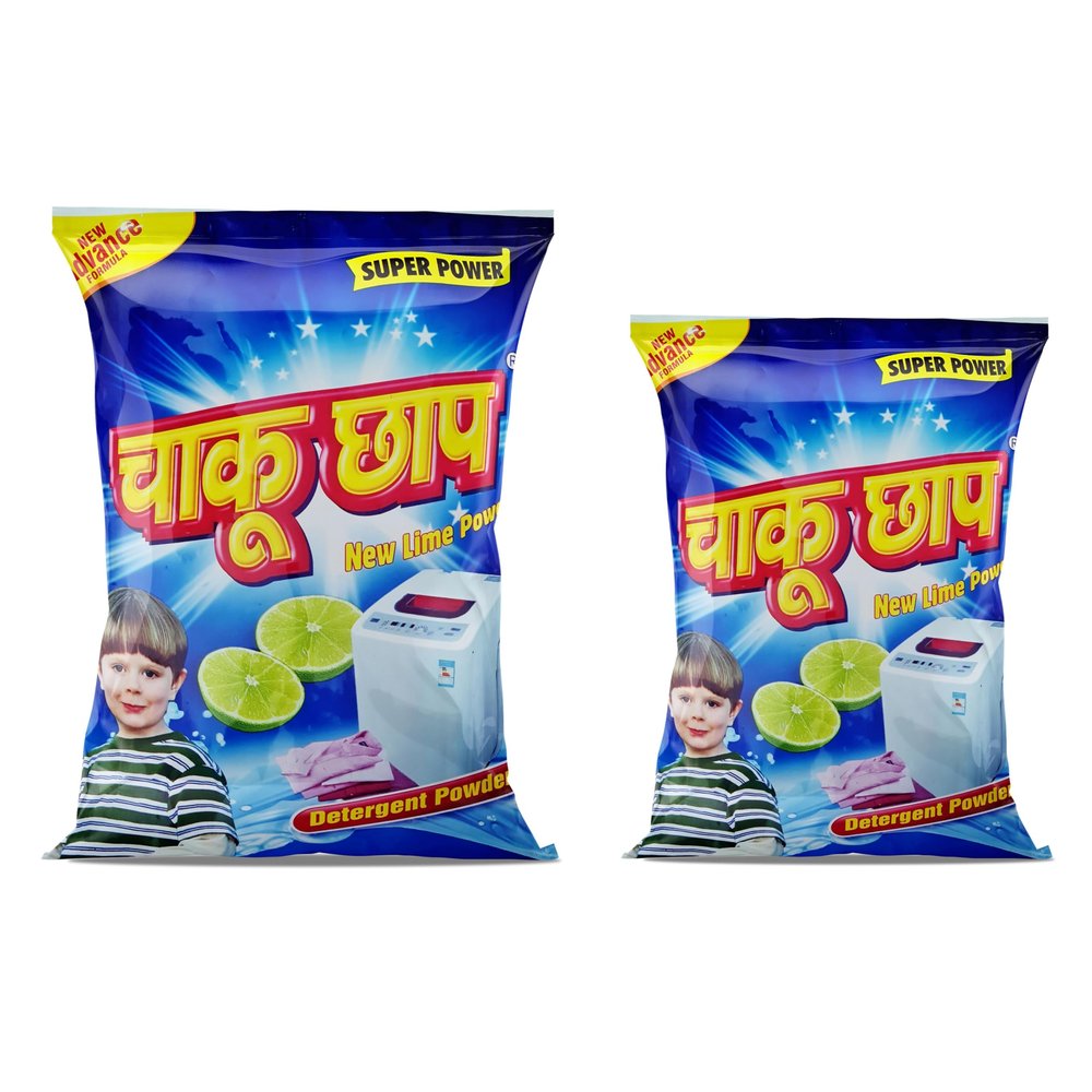 CHAKU CHHAP Laundry Detergent Powder (4 Kg + 1 Kg) Bio Stain Power for Tough Stains | Gentle on Fabrics Colour-Safe | Hand Wash & Top Load Machine Detergent | Refreshing Fragrance (Pack of 2)
