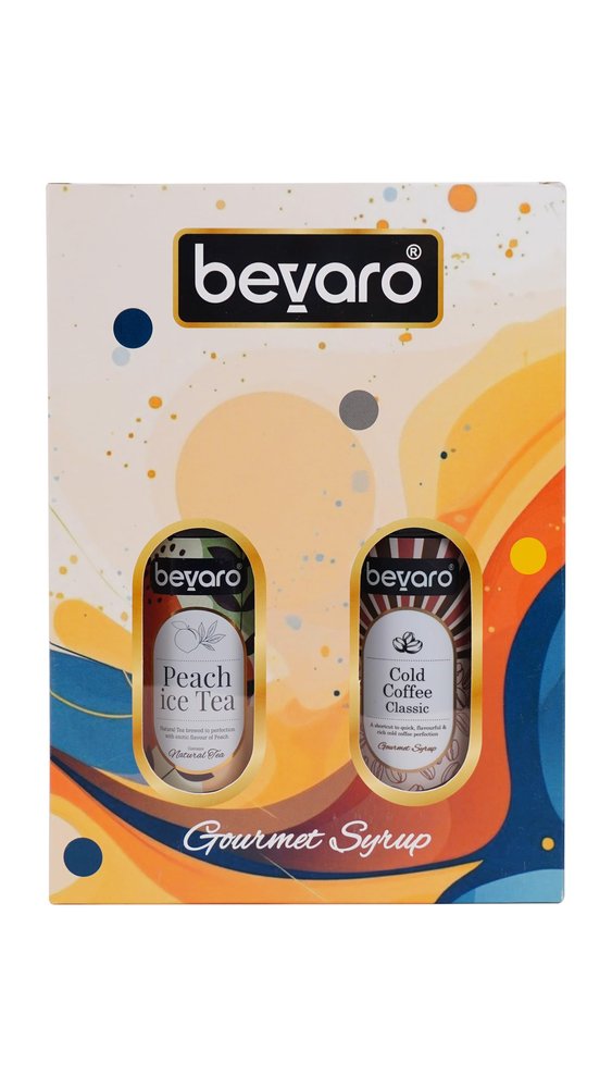 Bevaro Gift Box Pina Colada Cold Coffee Classic Syrup 300ml Each,For Hot Coffee, Cold Coffee, Shakes and Desserts Add-ons(Pack Of 2)